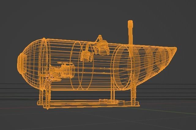 Ocean Gate Titan Submarine 3D model_4