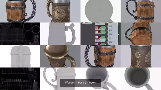 Wooden mugs
