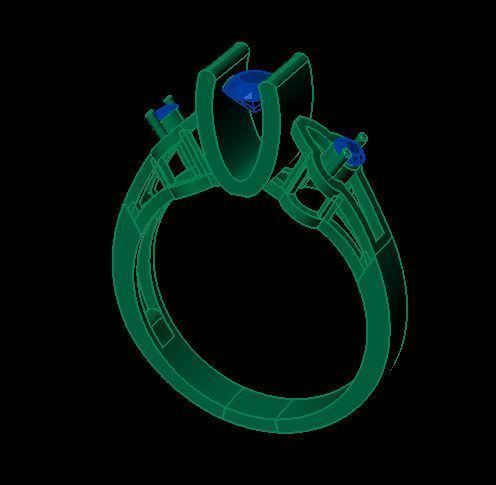 Solitaire ring 3D print model_9