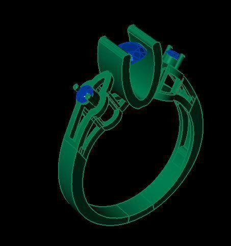 Solitaire ring 3D print model_11