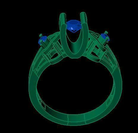 Solitaire ring 3D print model_10