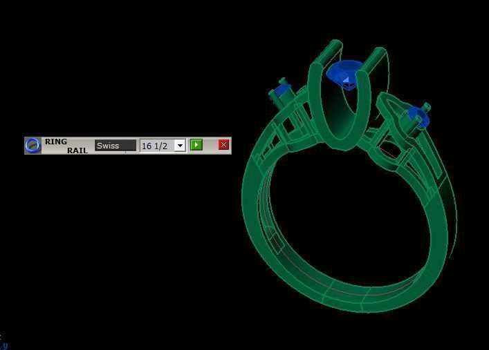 Solitaire ring 3D print model_15