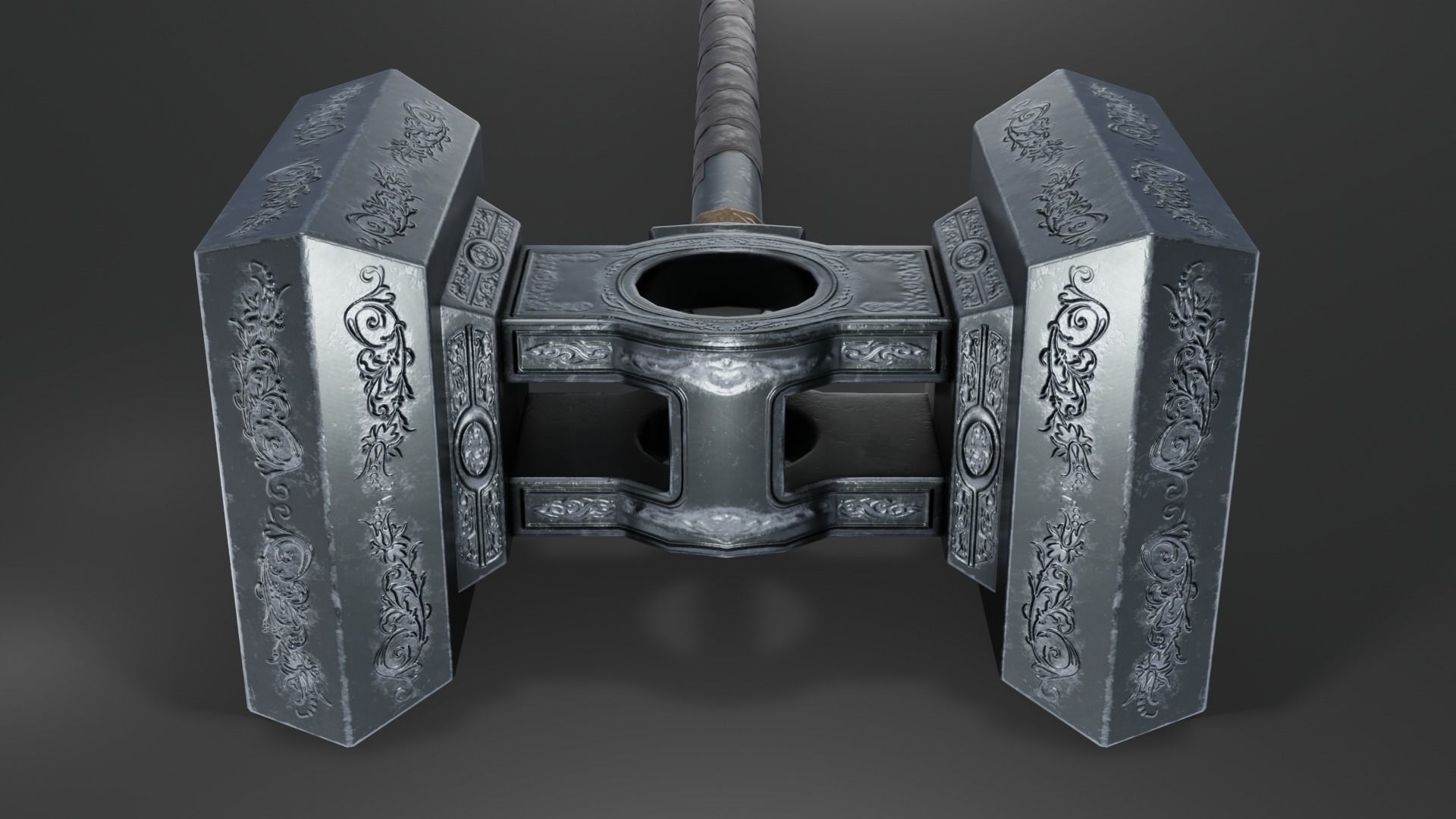Hammer 08 Low-poly 3D model_2