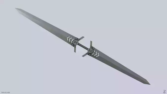 Twinblade Low-poly 3D model