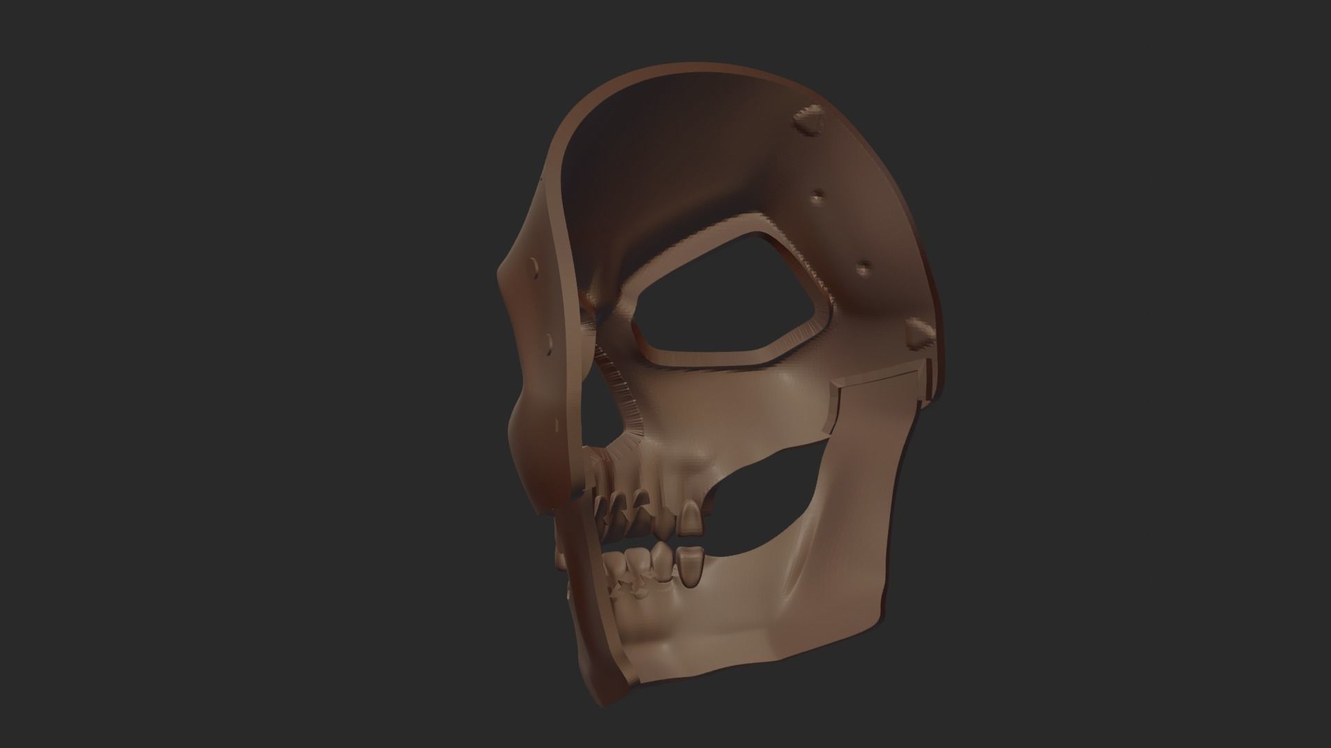 NEW PRINTABLE COD GHOST MASK STL 3D print model_5