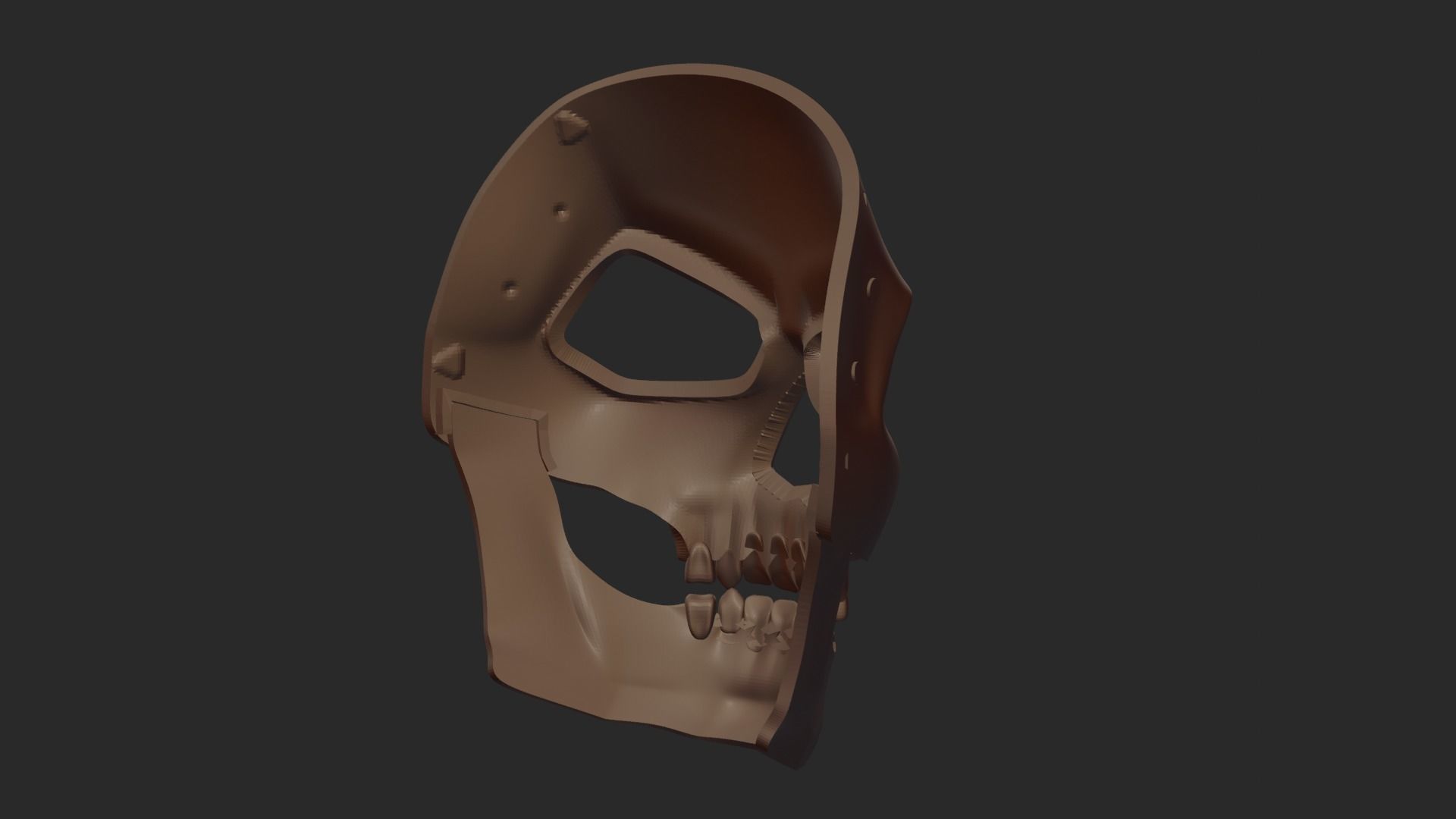 NEW PRINTABLE COD GHOST MASK STL 3D print model_6