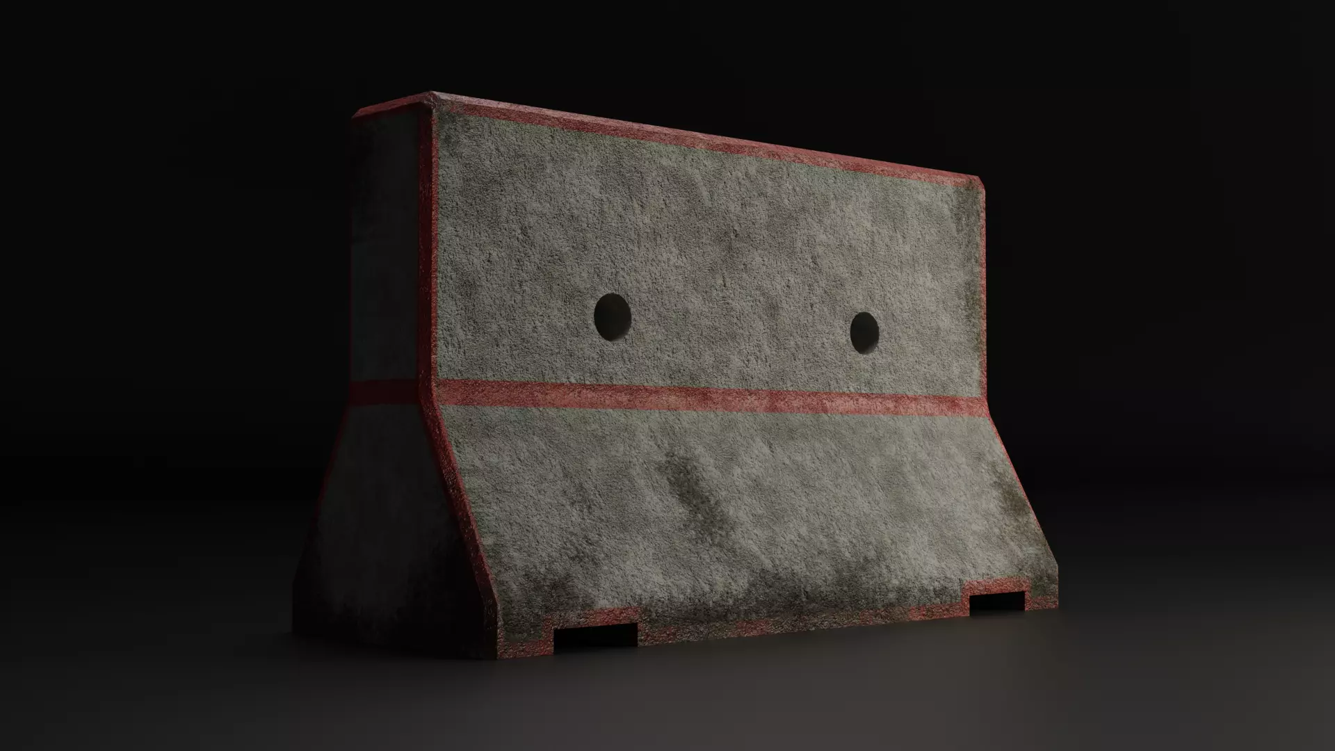 Roadblock Prop VR AR Low Poly 3D Model Free low-poly 3D model