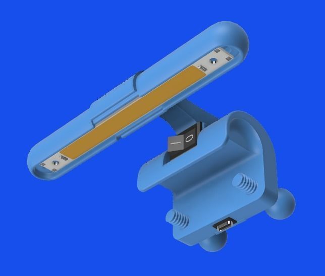 PC monitor light 3D print model_2