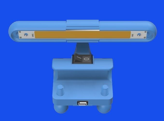 PC monitor light 3D print model_4