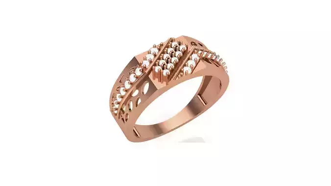 Mens Groom Gents Diamond Ring 3dm stl obj mtl 3mf glb