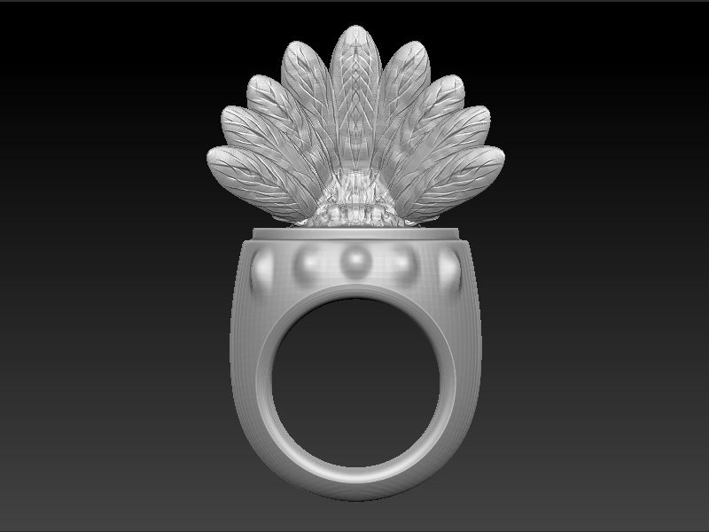 Thanksgiving Turkey Ring 3D print model_4