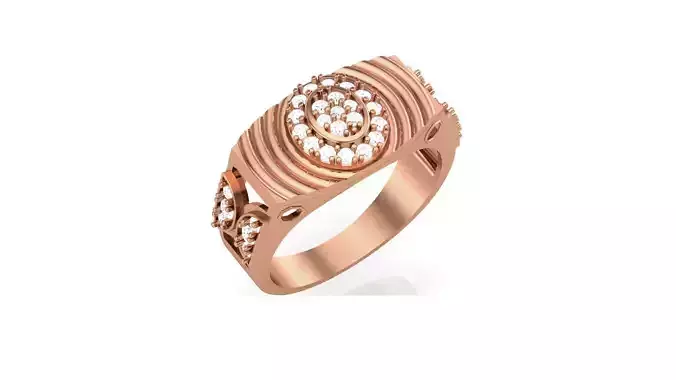 Mens Groom Gents Diamond Ring 3dm stl obj mtl 3mf glb