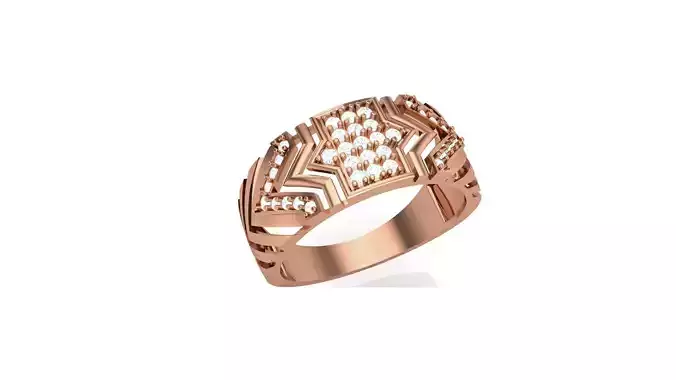 Mens Groom Gents Diamond Ring 3dm stl obj mtl 3mf glb