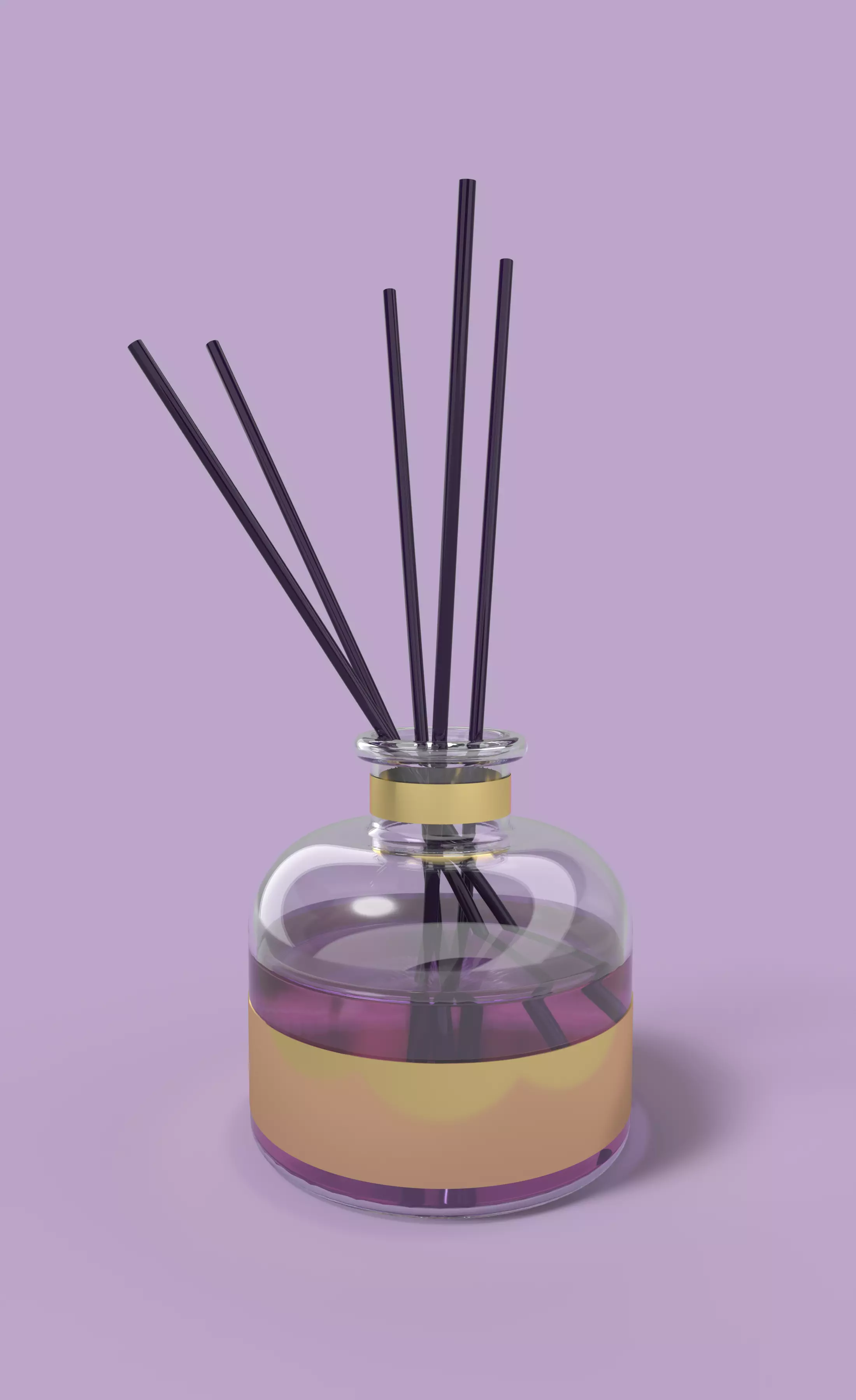 Bottle with sticks - Reed diffuser Free 3D model
