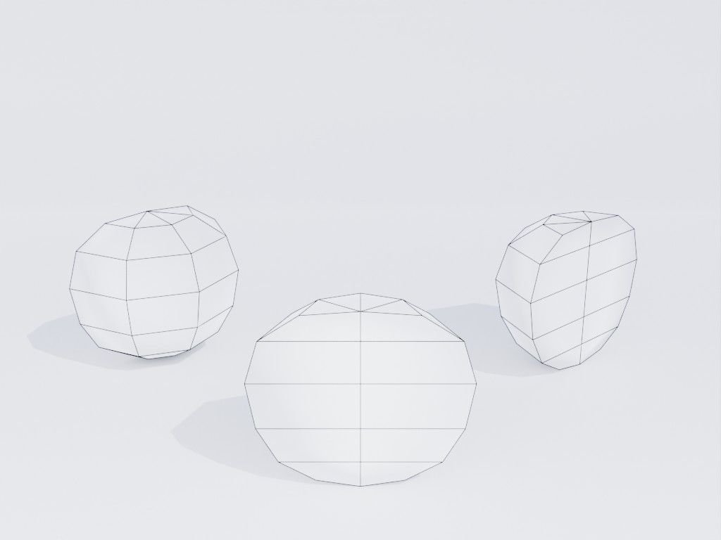 Low poly hand-painted tomatoes set Low-poly 3D model_21