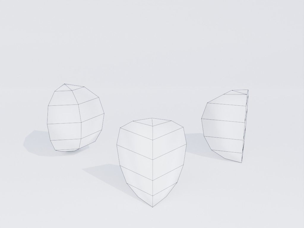 Low poly hand-painted tomatoes set Low-poly 3D model_29