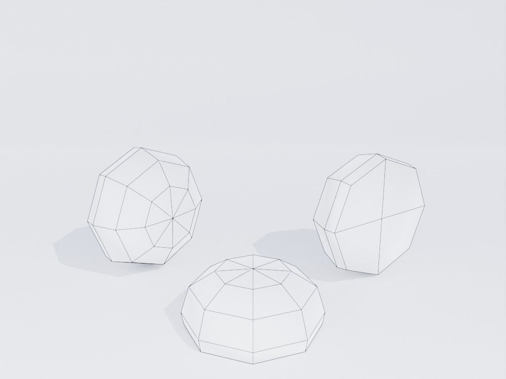 Low poly hand-painted tomatoes set Low-poly 3D model_25