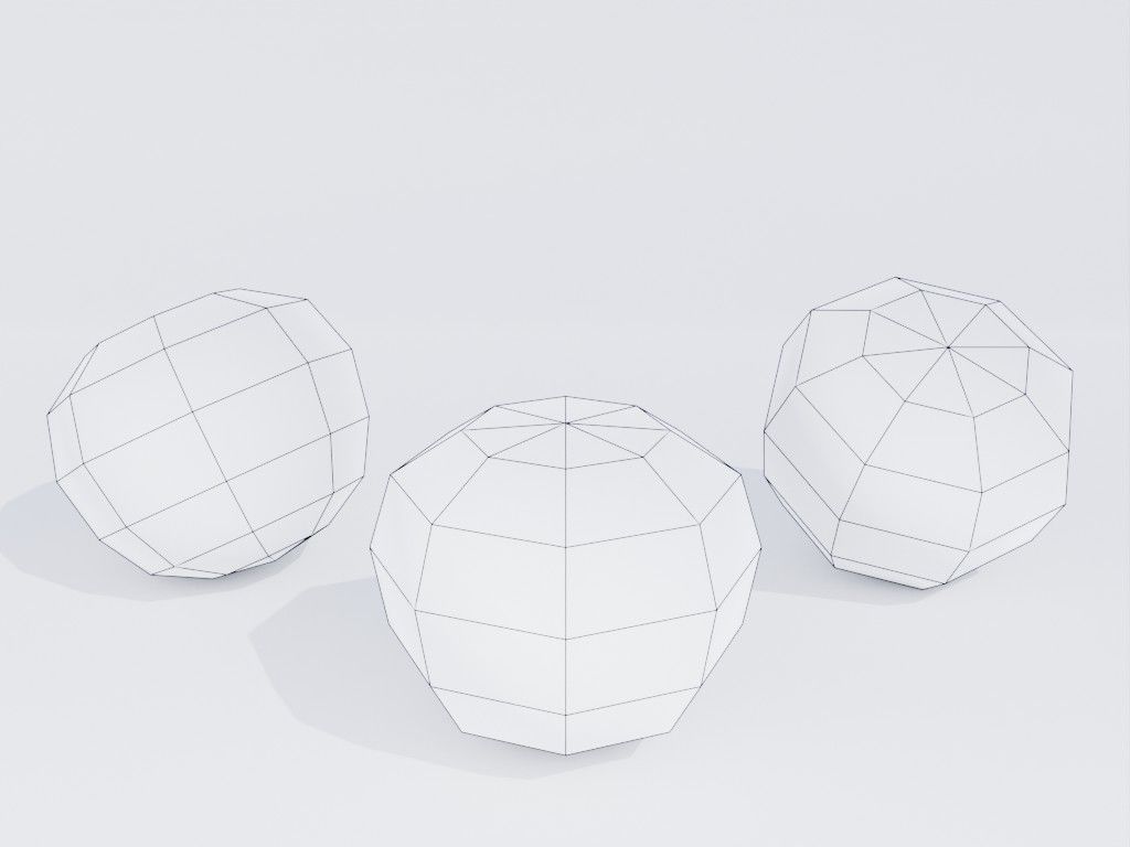 Low poly hand-painted tomatoes set Low-poly 3D model_19