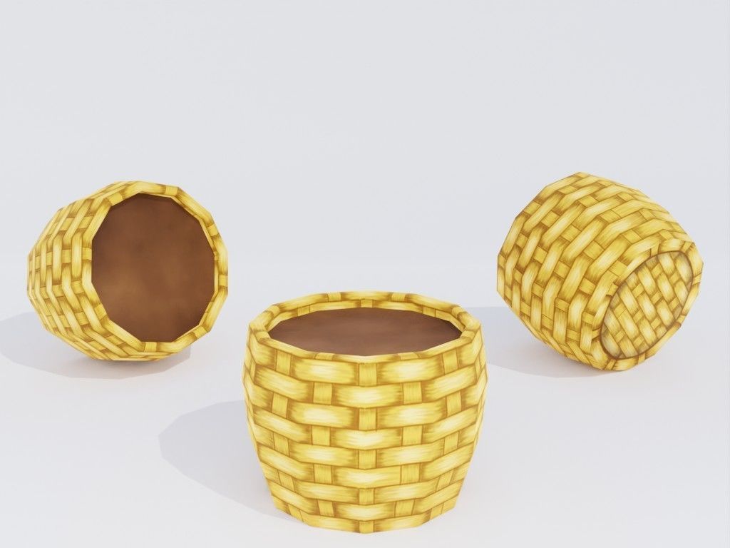 Low poly hand-painted tomatoes set Low-poly 3D model_6