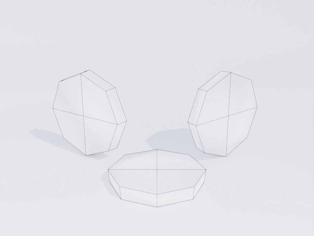 Low poly hand-painted tomatoes set Low-poly 3D model_27