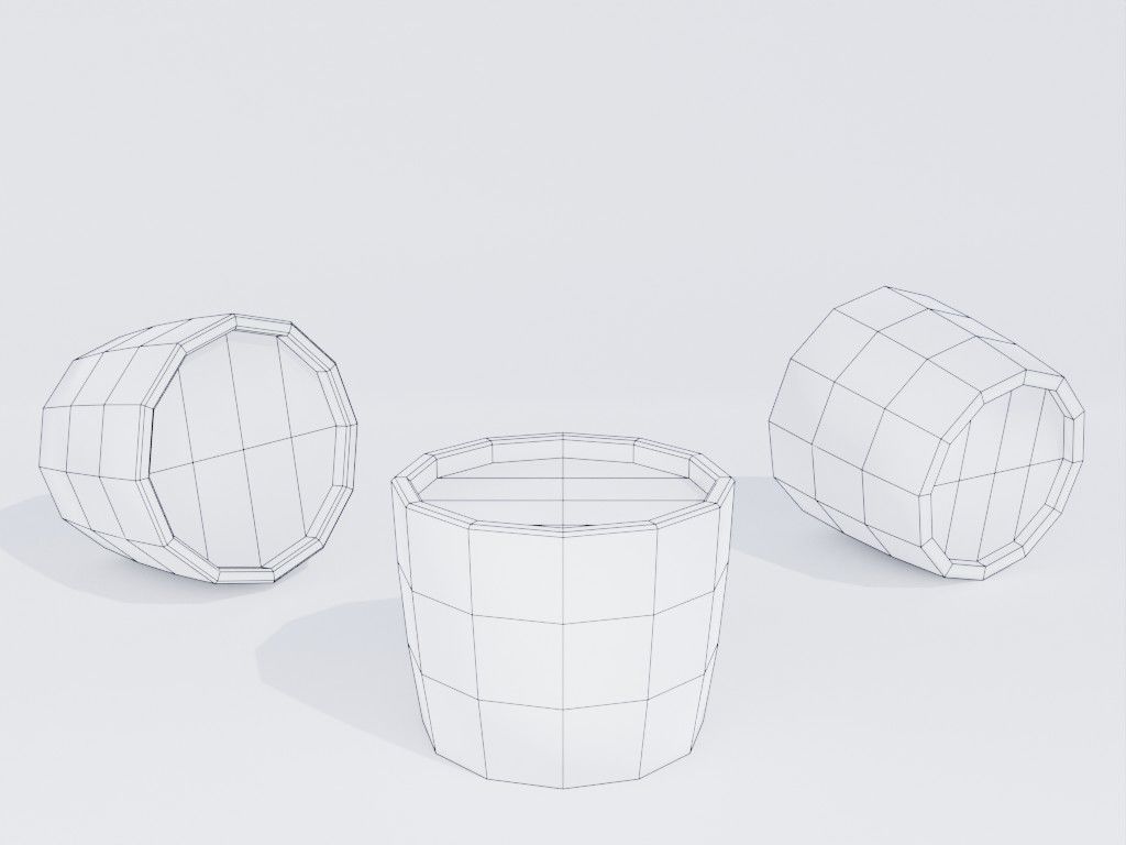 Low poly hand-painted tomatoes set Low-poly 3D model_15