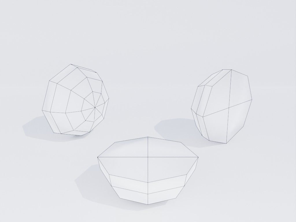 Low poly hand-painted tomatoes set Low-poly 3D model_23