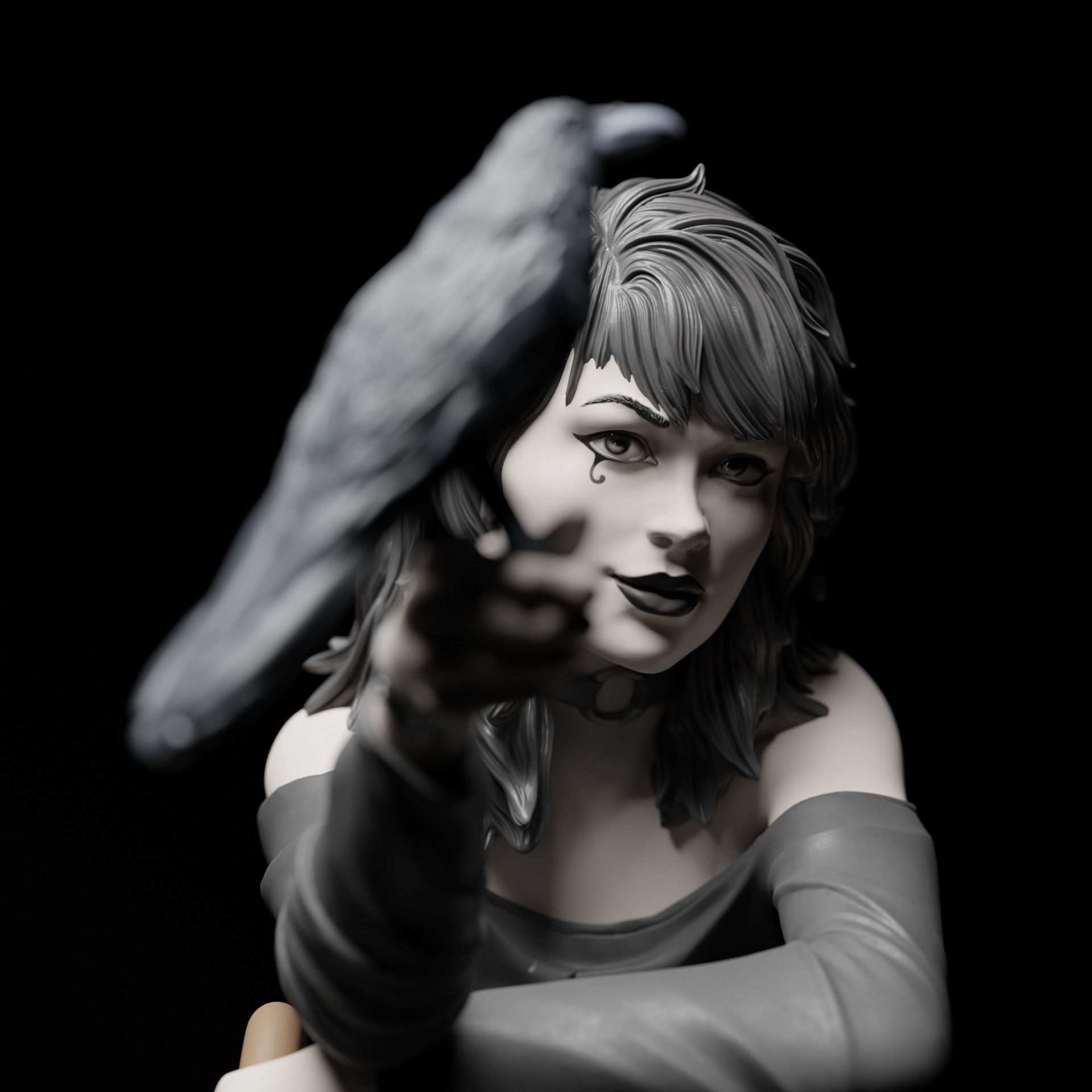 death statue 3D print model_6