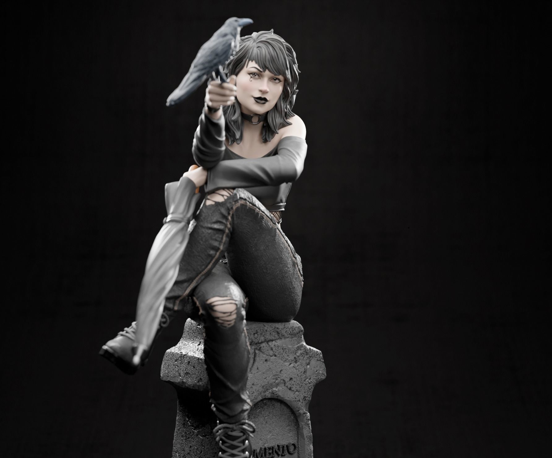 death statue 3D print model_1