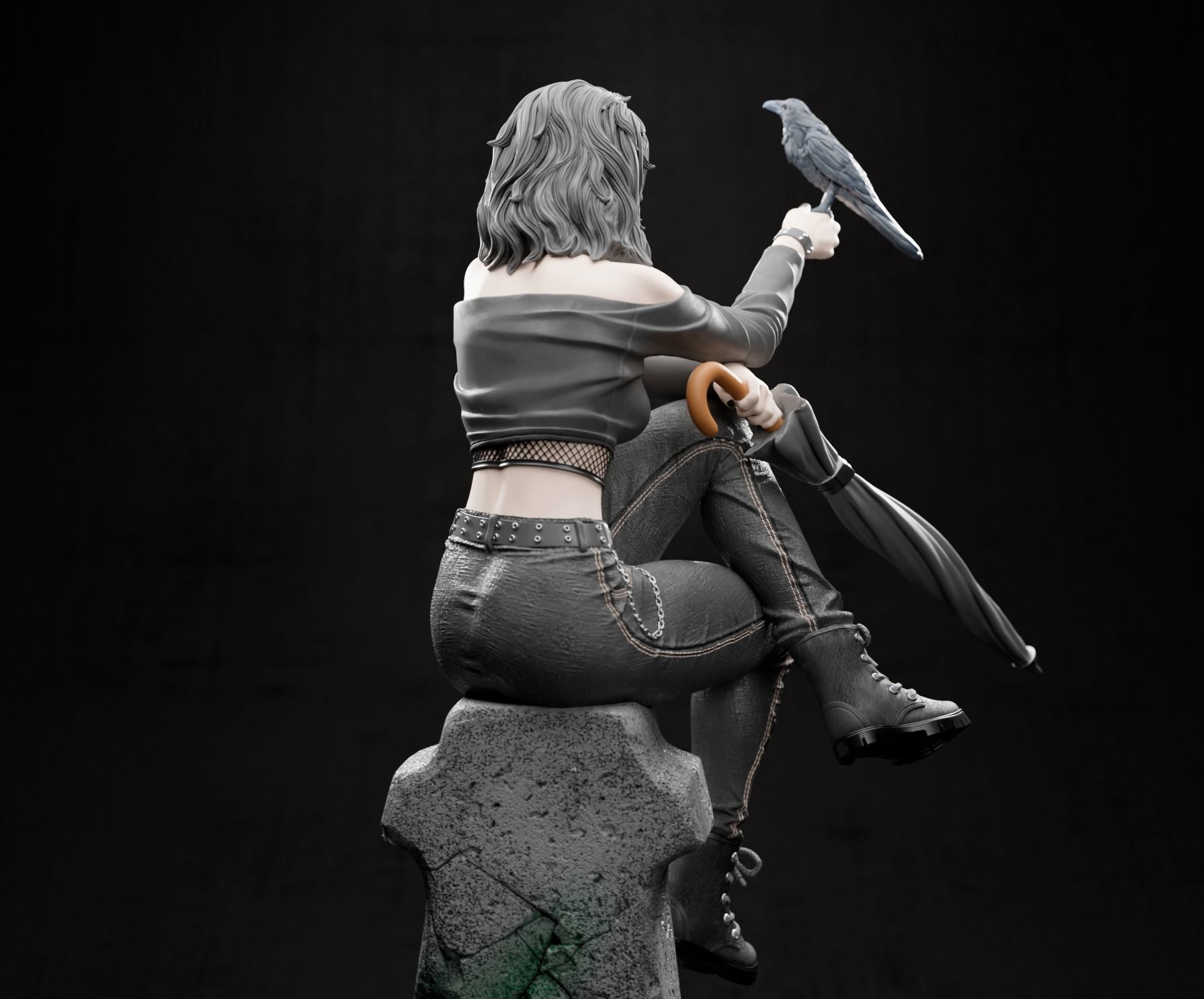 death statue 3D print model_5