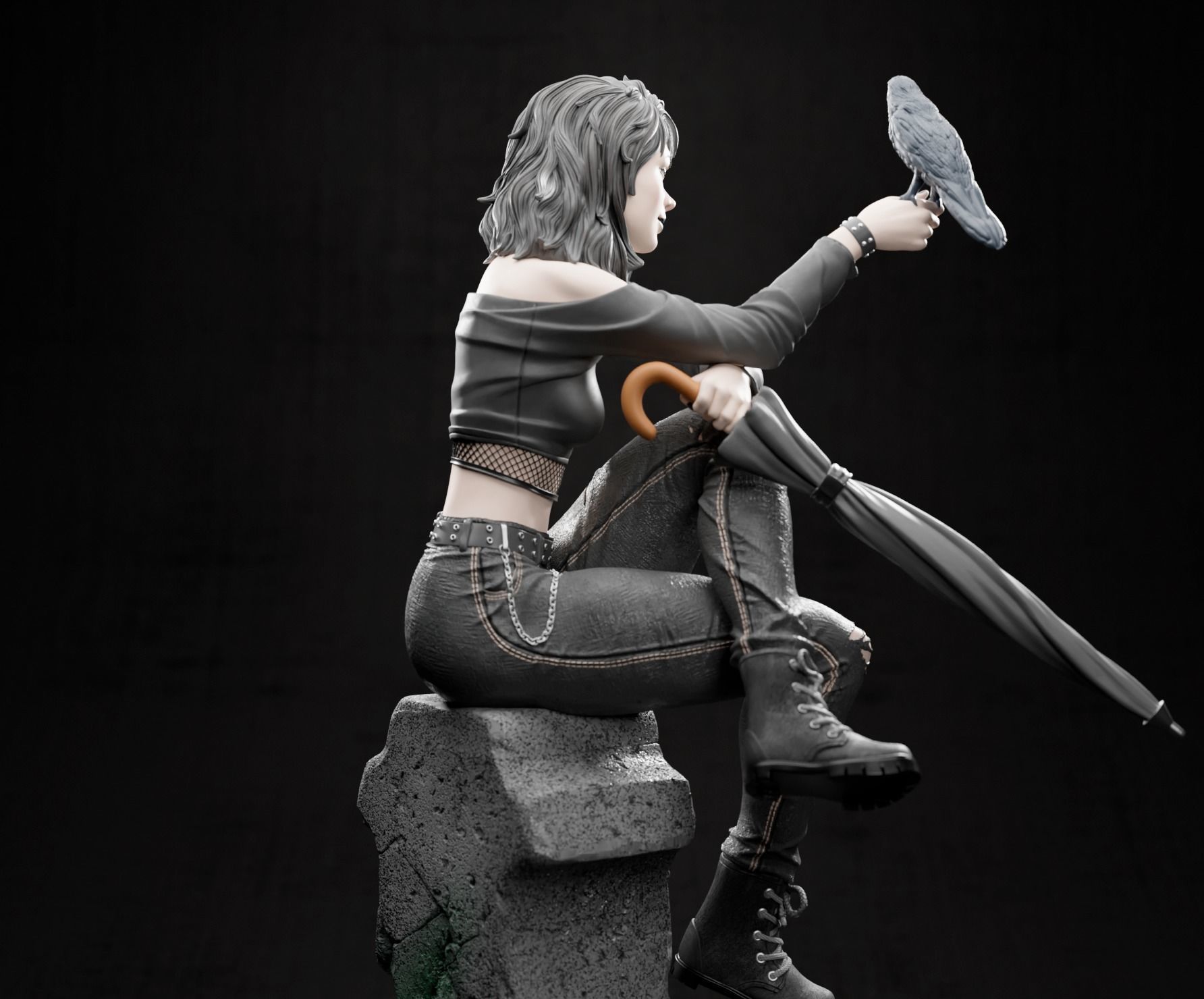 death statue 3D print model_10