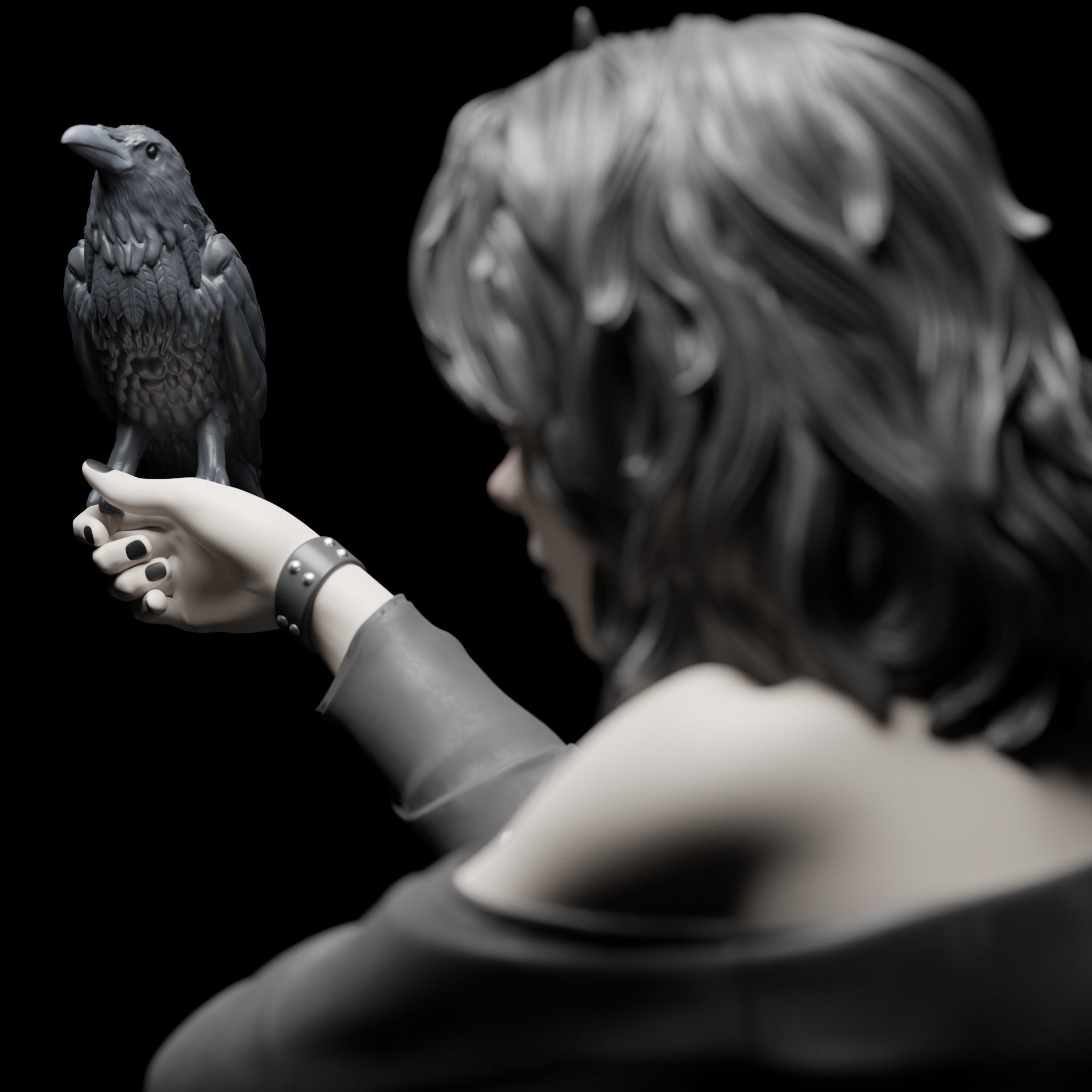 death statue 3D print model_8