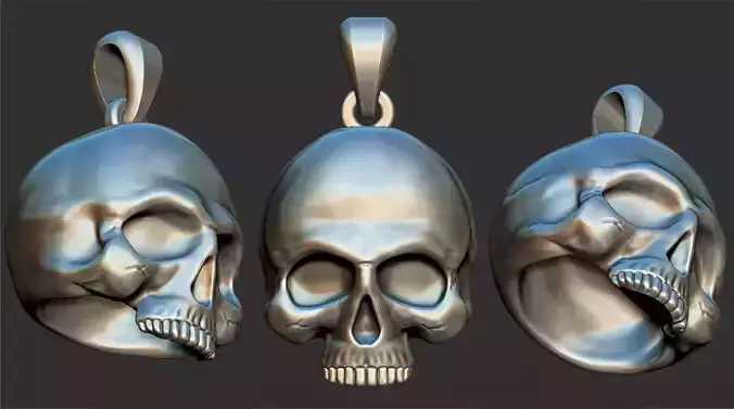 Simple Skull Pendant 3D print model