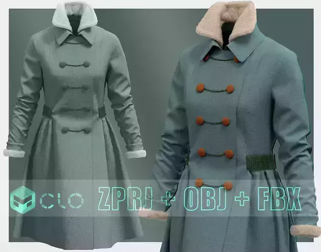 Fur Coat 3D model