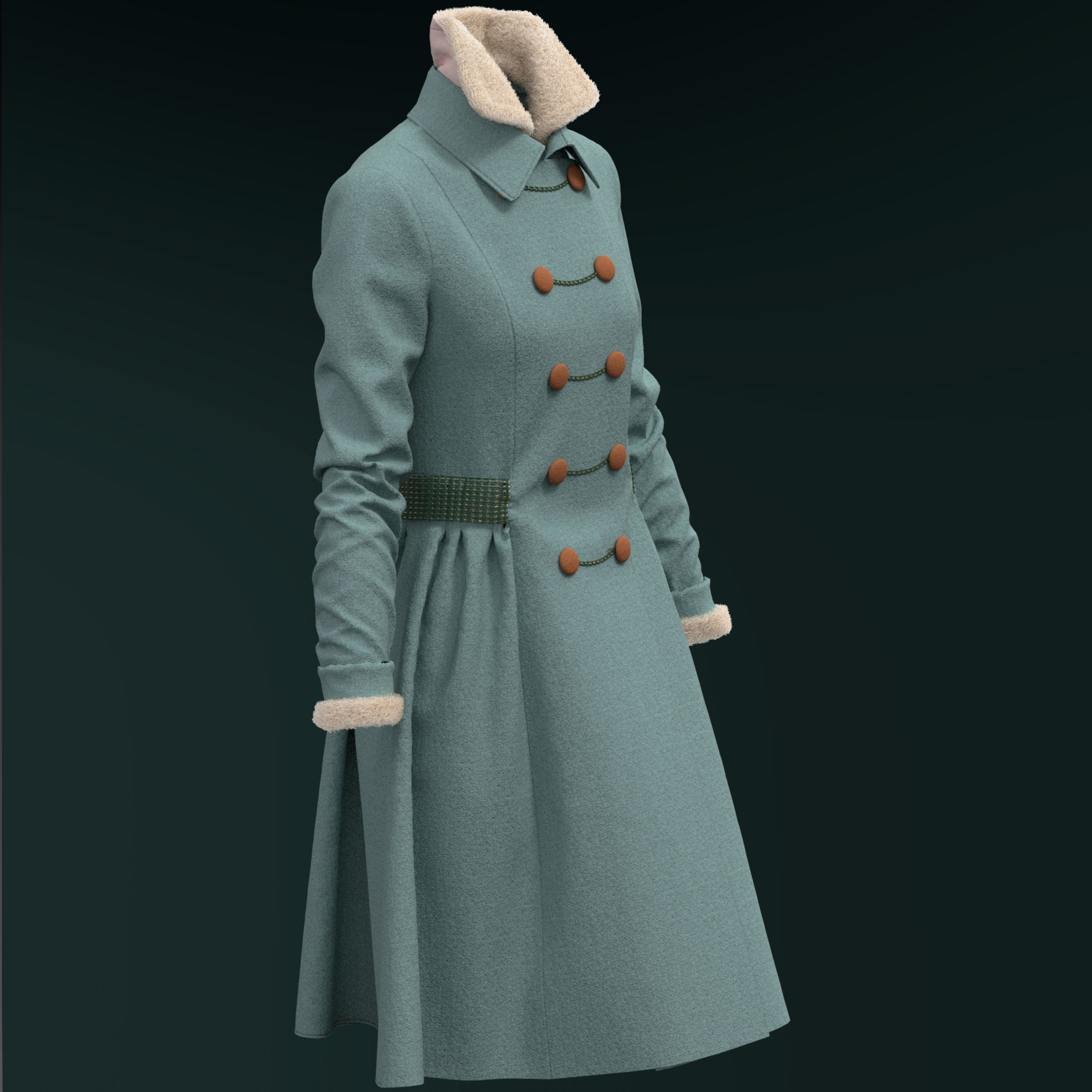 Fur Coat 3D model_4