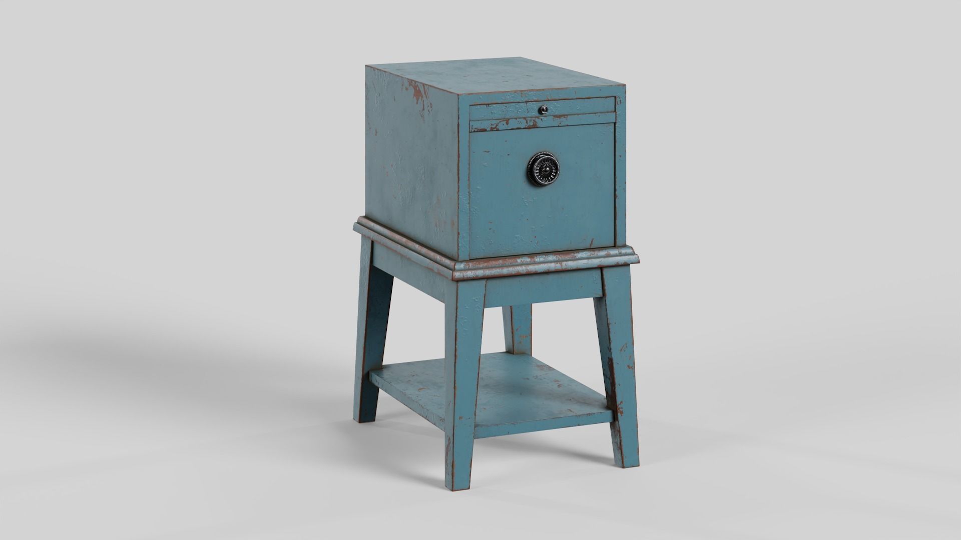 Drawer Cabinet Low-poly 3D model_1
