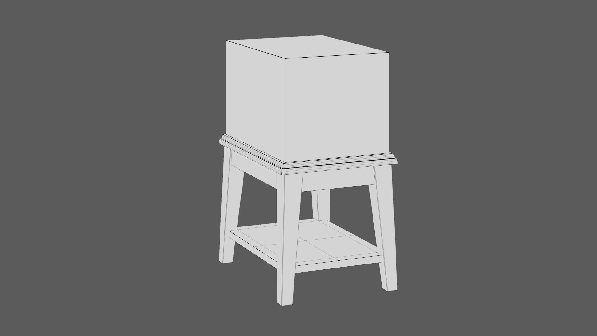 Drawer Cabinet Low-poly 3D model_6