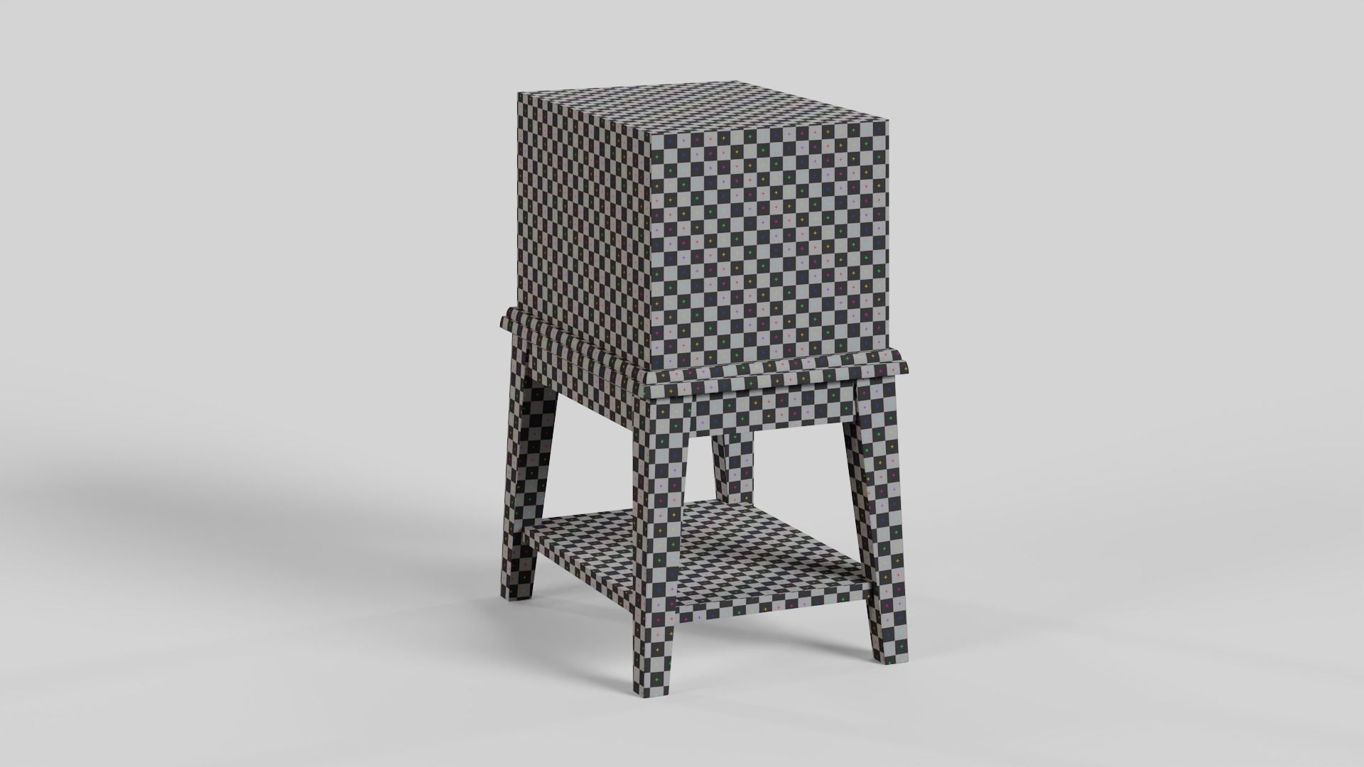 Drawer Cabinet Low-poly 3D model_4