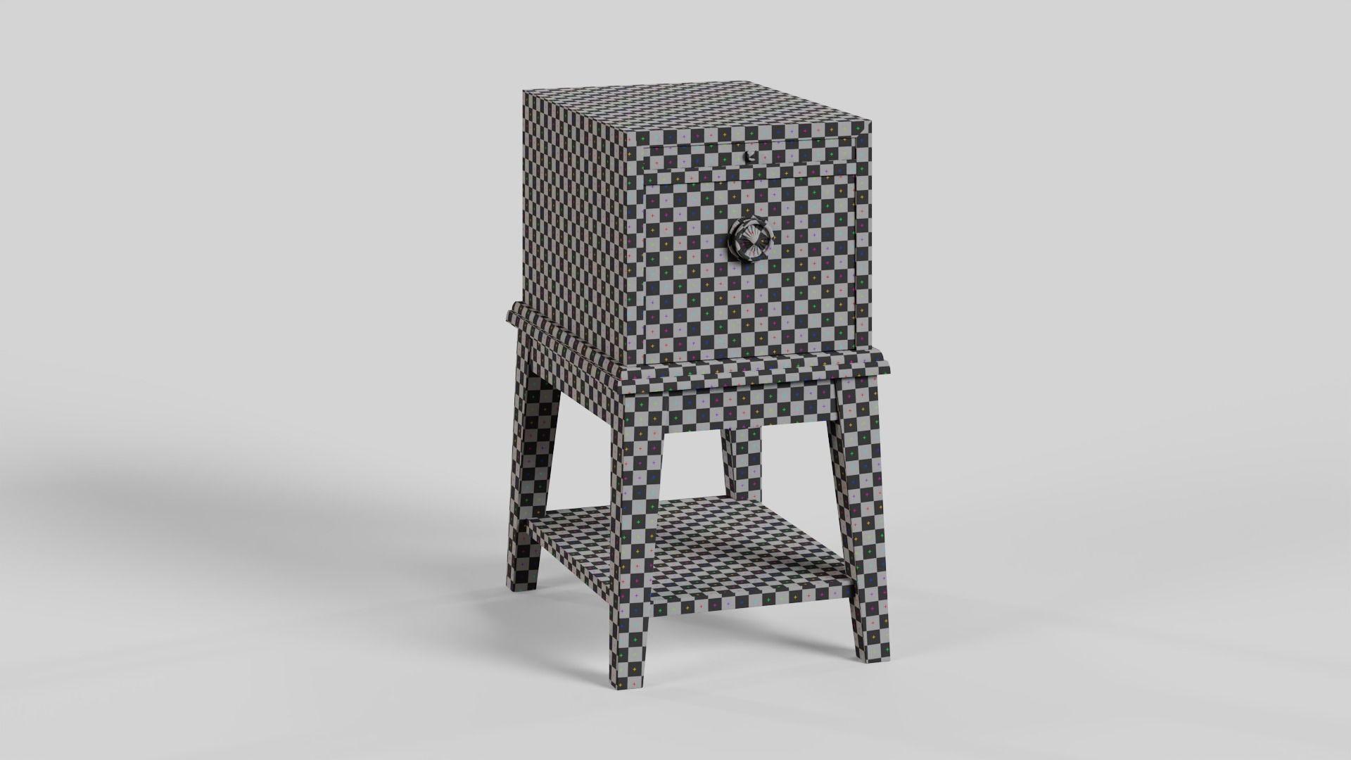 Drawer Cabinet Low-poly 3D model_3