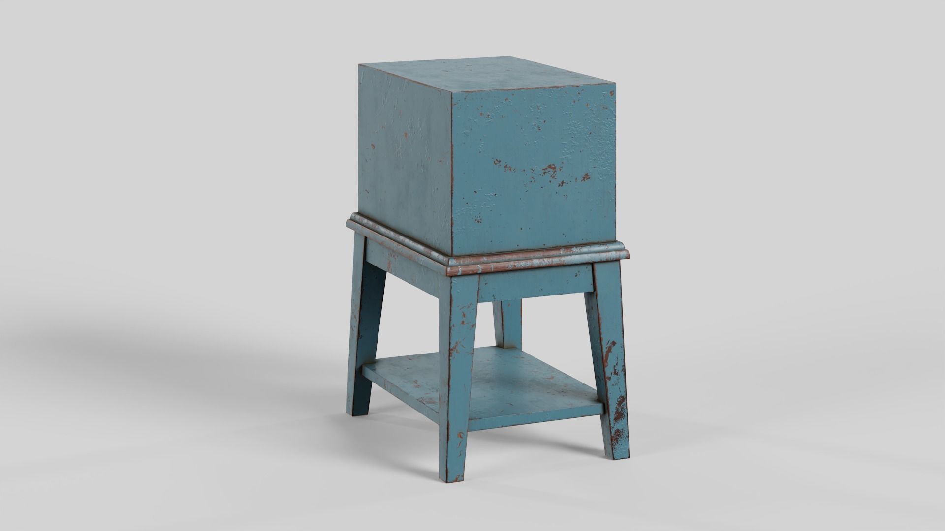 Drawer Cabinet Low-poly 3D model_2