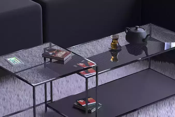 Coffee Table with Books and Tea