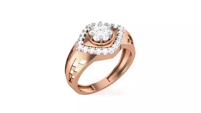 Mens Groom Gents Diamond Ring 3dm stl obj mtl 3mf glb