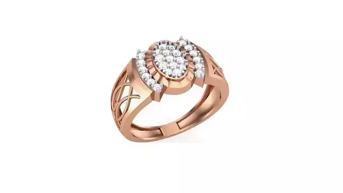 Mens Groom Gents Diamond Ring 3dm stl obj mtl 3mf glb