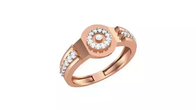 Mens Groom Gents Diamond Ring 3dm stl obj mtl 3mf glb