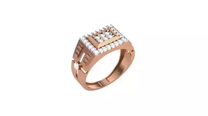 Mens Groom Gents Diamond Ring 3dm stl obj mtl 3mf glb