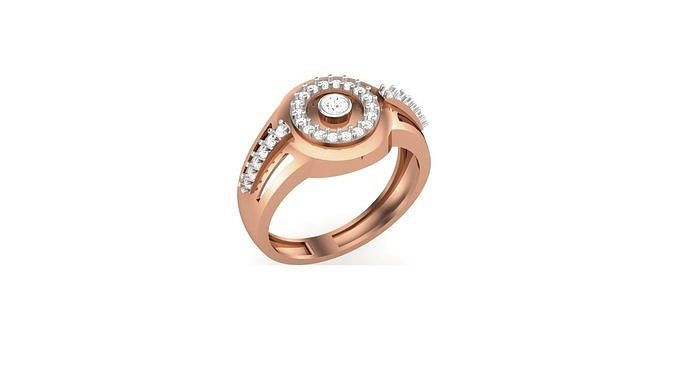 Mens Groom Gents Diamond Ring 3dm stl obj mtl 3mf glb 3D print model