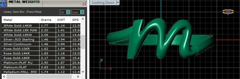 alphabet minimal M ring 82-MW 3D print model_13