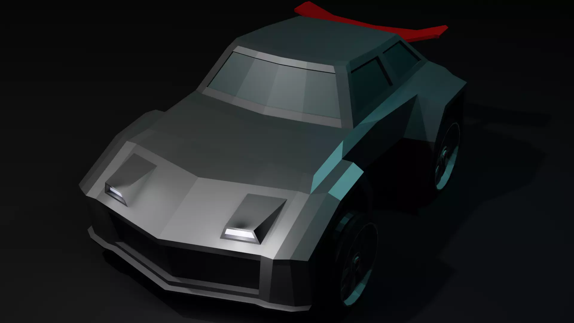 A LOW-POLY SPORT CAR Free low-poly 3D model