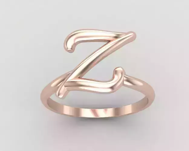 alphabet minimal Z ring 86-MW  3D print model