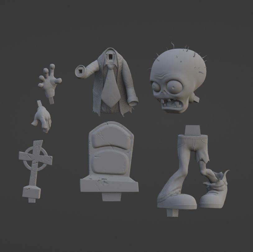 Zombie 3D print model_3