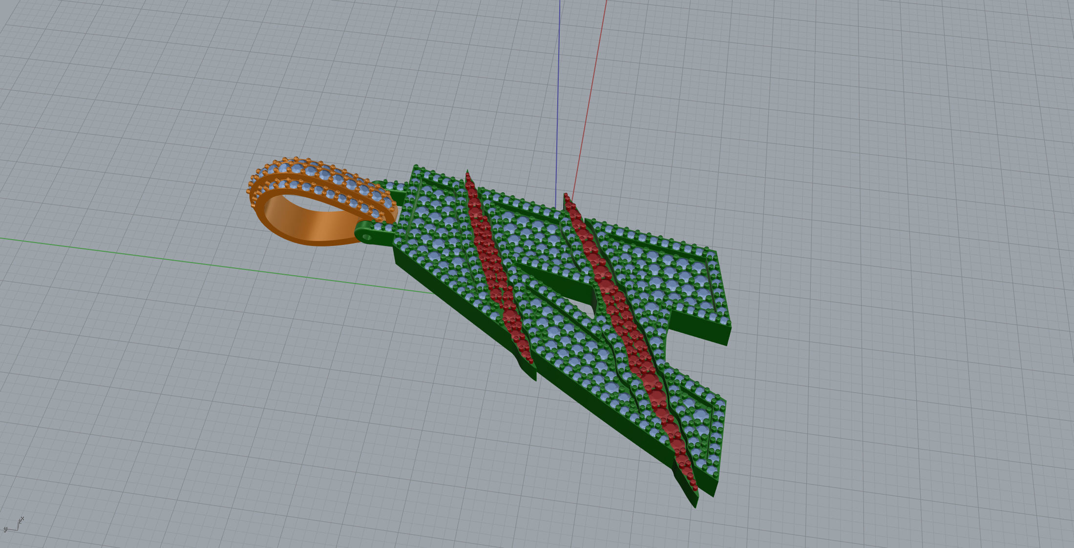 Claw Font A 3D print model_3